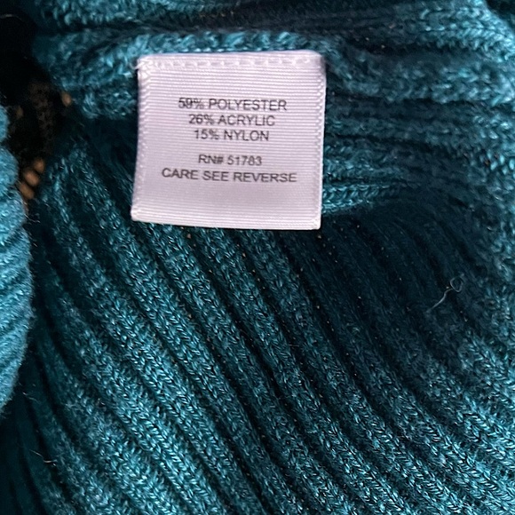 Maurices Women’s Small Short Sleeve Sweater Cowl Neck Jade Fitted Waist Top - Picture 7 of 8